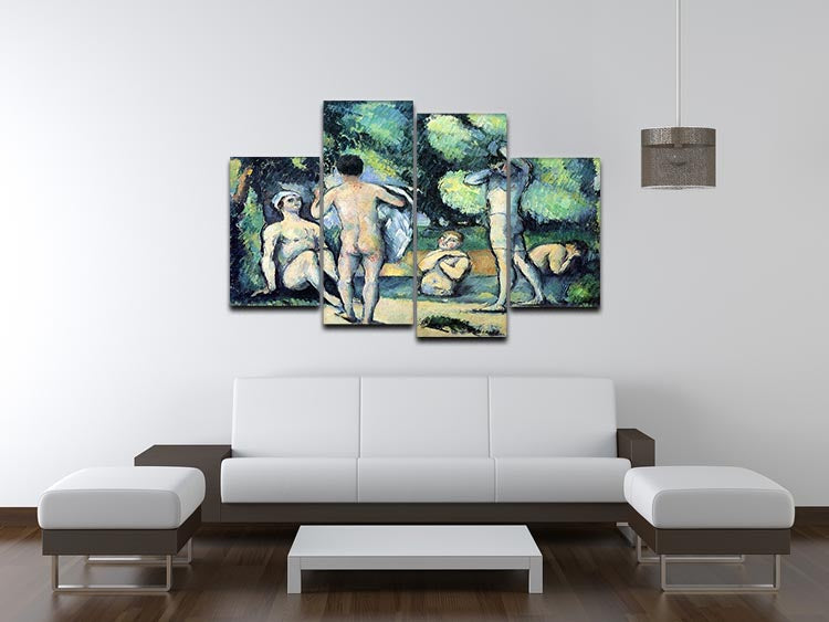 Bathers 3 by Cezanne 4 Split Panel Canvas - Canvas Art Rocks - 3