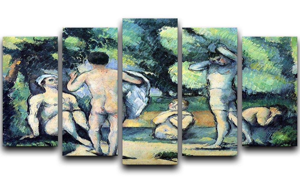Bathers 3 by Cezanne 5 Split Panel Canvas - Canvas Art Rocks - 1