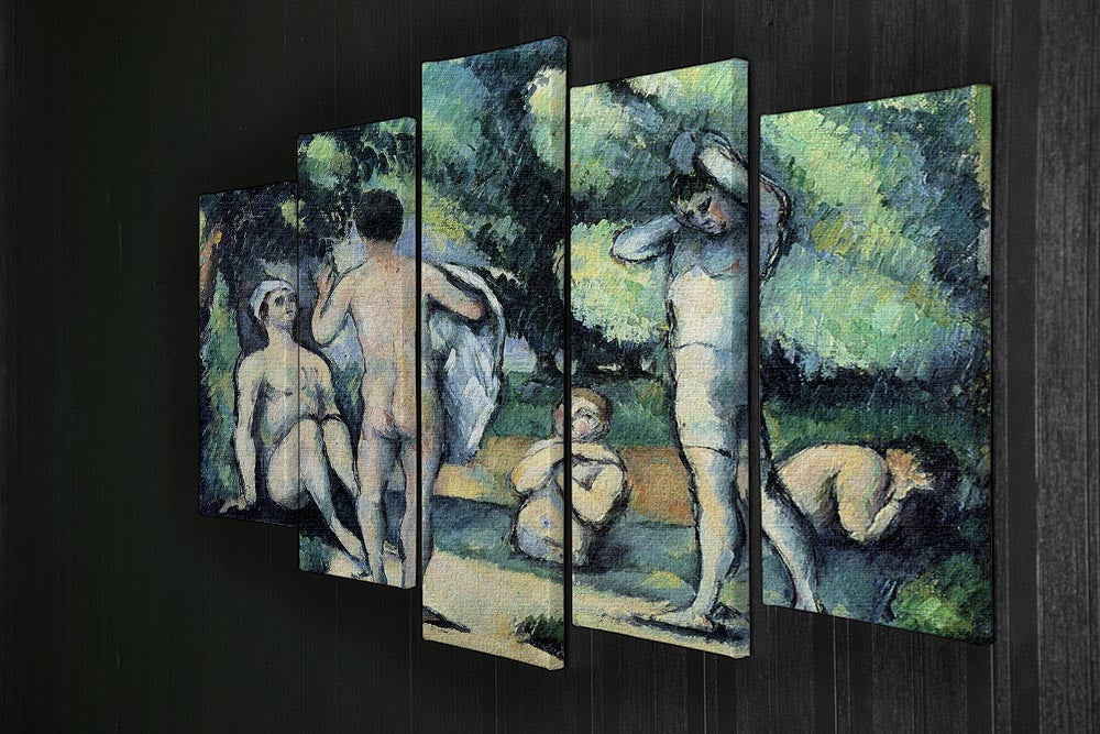 Bathers 3 by Cezanne 5 Split Panel Canvas - Canvas Art Rocks - 2