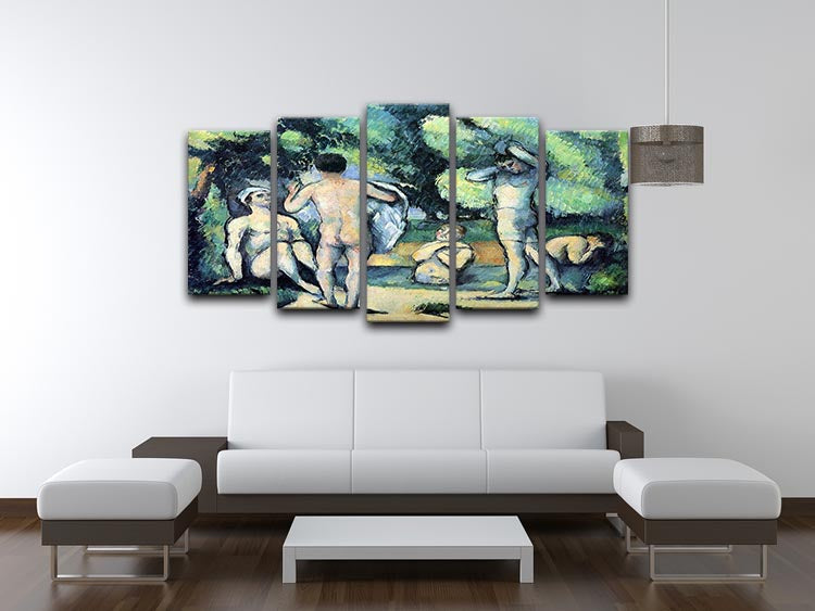 Bathers 3 by Cezanne 5 Split Panel Canvas - Canvas Art Rocks - 3
