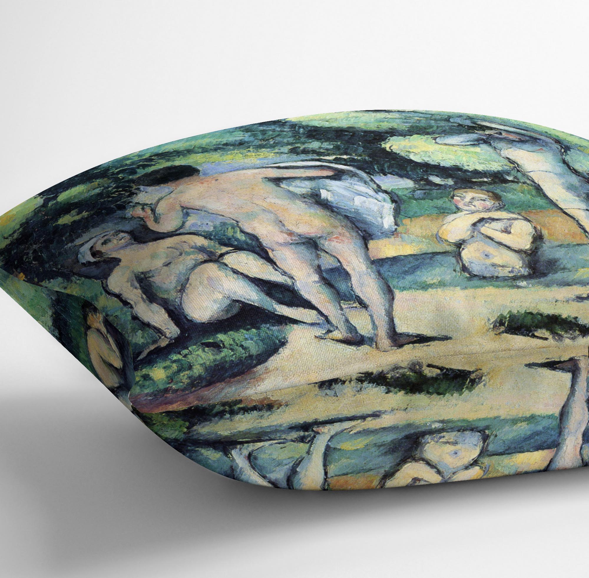 Bathers 3 by Cezanne Cushion - Canvas Art Rocks - 3