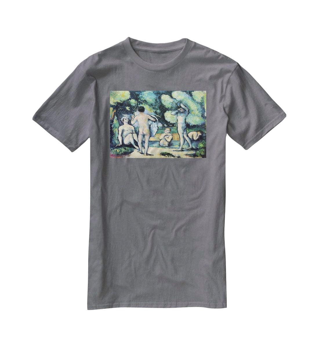 Bathers 3 by Cezanne T-Shirt - Canvas Art Rocks - 3