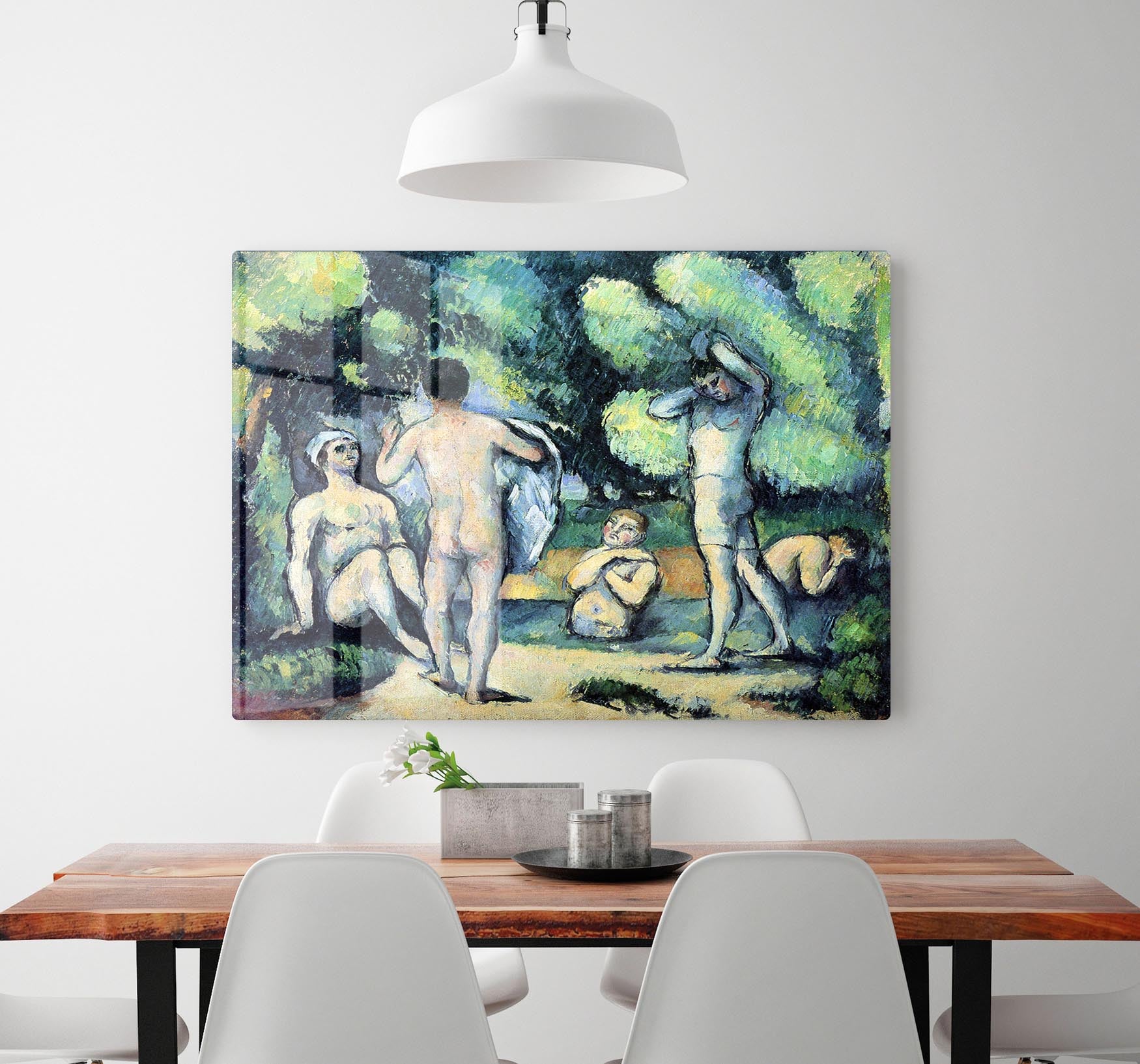 Bathers 3 by Cezanne Acrylic Block - Canvas Art Rocks - 2
