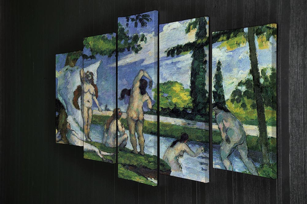 Bathers 4 by Cezanne 5 Split Panel Canvas - Canvas Art Rocks - 2