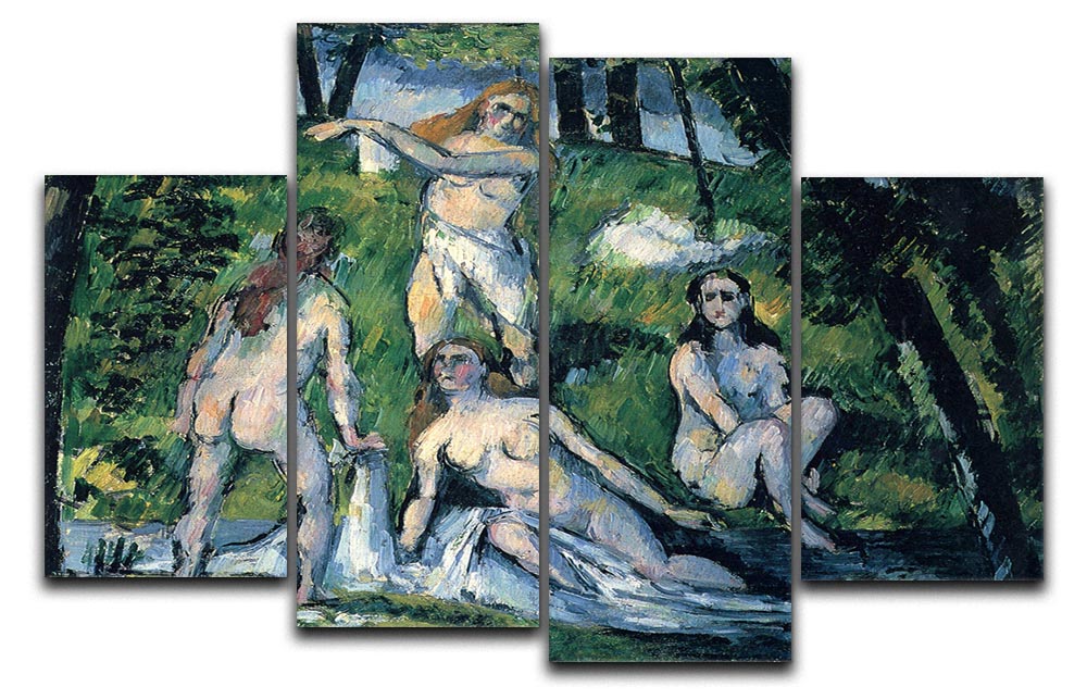 Bathers by Cezanne 4 Split Panel Canvas - Canvas Art Rocks - 1