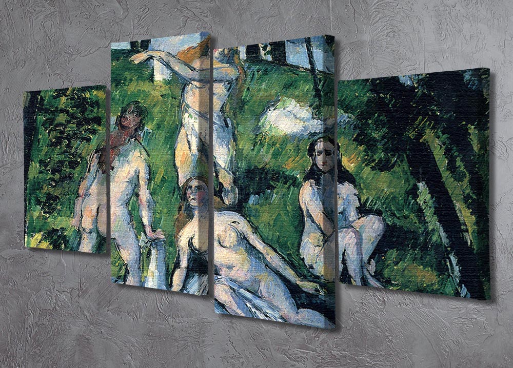 Bathers by Cezanne 4 Split Panel Canvas - Canvas Art Rocks - 2