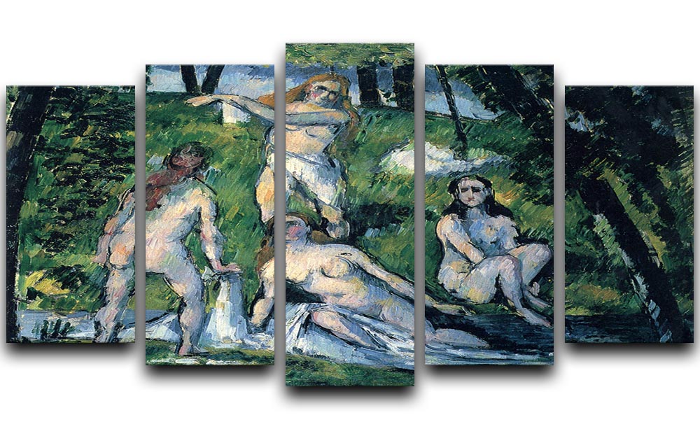Bathers by Cezanne 5 Split Panel Canvas - Canvas Art Rocks - 1