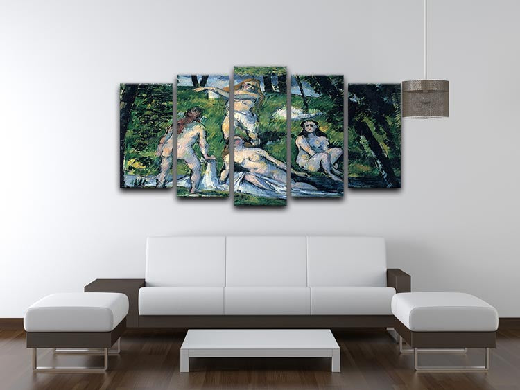 Bathers by Cezanne 5 Split Panel Canvas - Canvas Art Rocks - 3