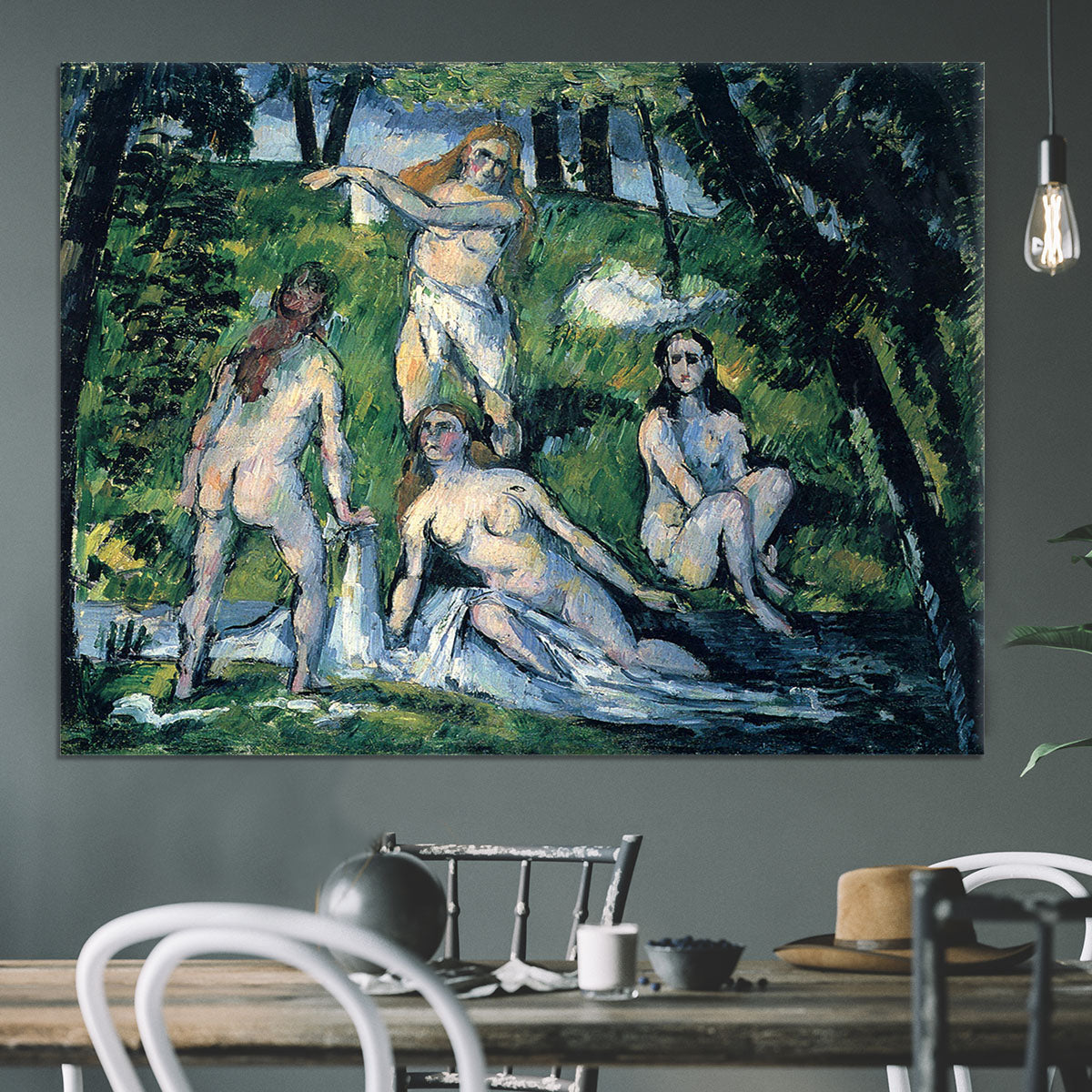 Bathers by Cezanne Canvas Print or Poster - Canvas Art Rocks - 3