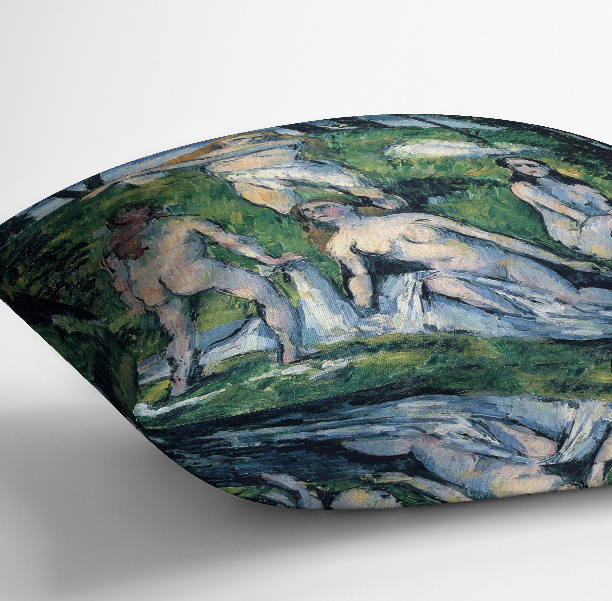 Bathers by Cezanne Cushion - Canvas Art Rocks - 3