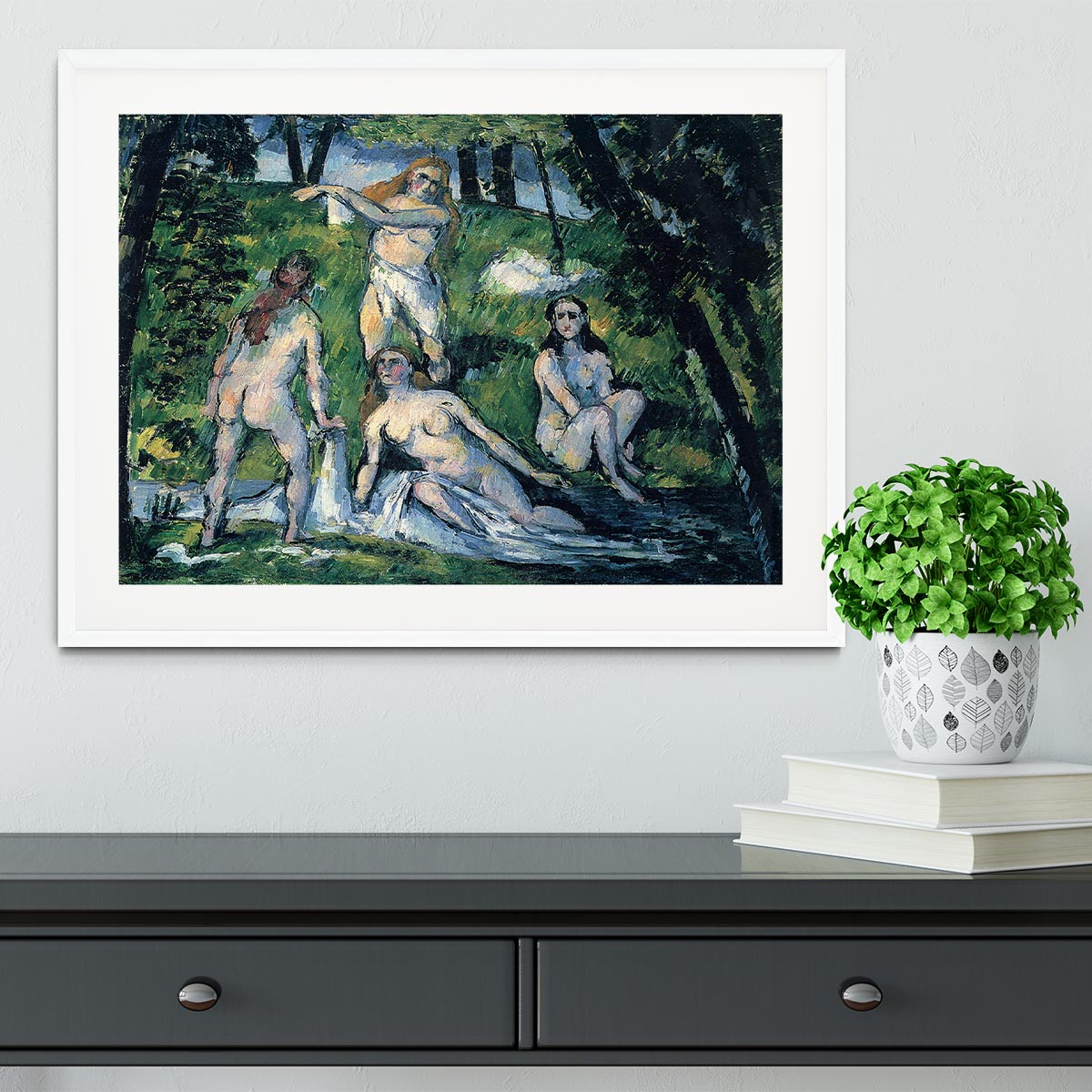 Bathers by Cezanne Framed Print - Canvas Art Rocks - 5