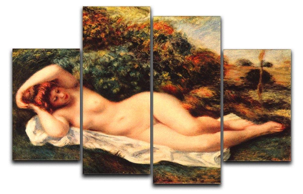 Bathing sleeping the baker by Renoir 4 Split Panel Canvas  - Canvas Art Rocks - 1