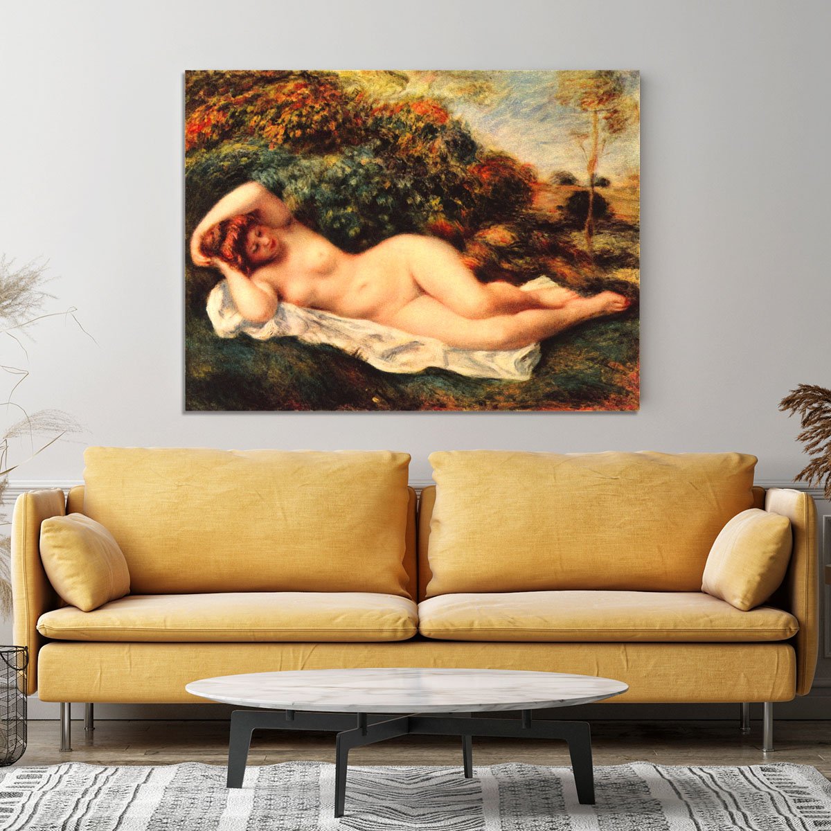 Bathing sleeping the baker by Renoir Canvas Print or Poster