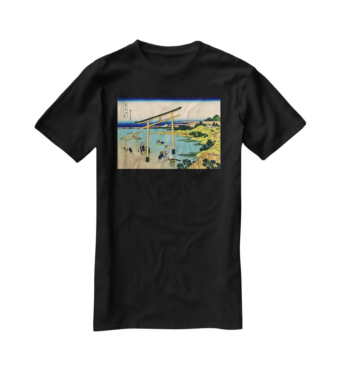 Bay of Noboto by Hokusai T-Shirt - Canvas Art Rocks - 1