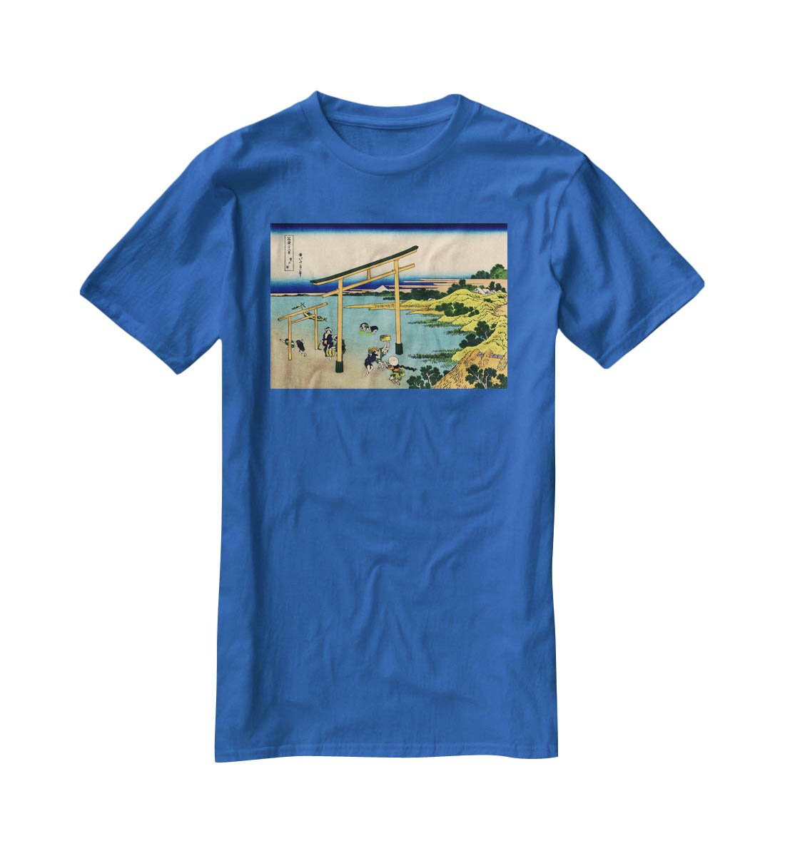Bay of Noboto by Hokusai T-Shirt - Canvas Art Rocks - 2