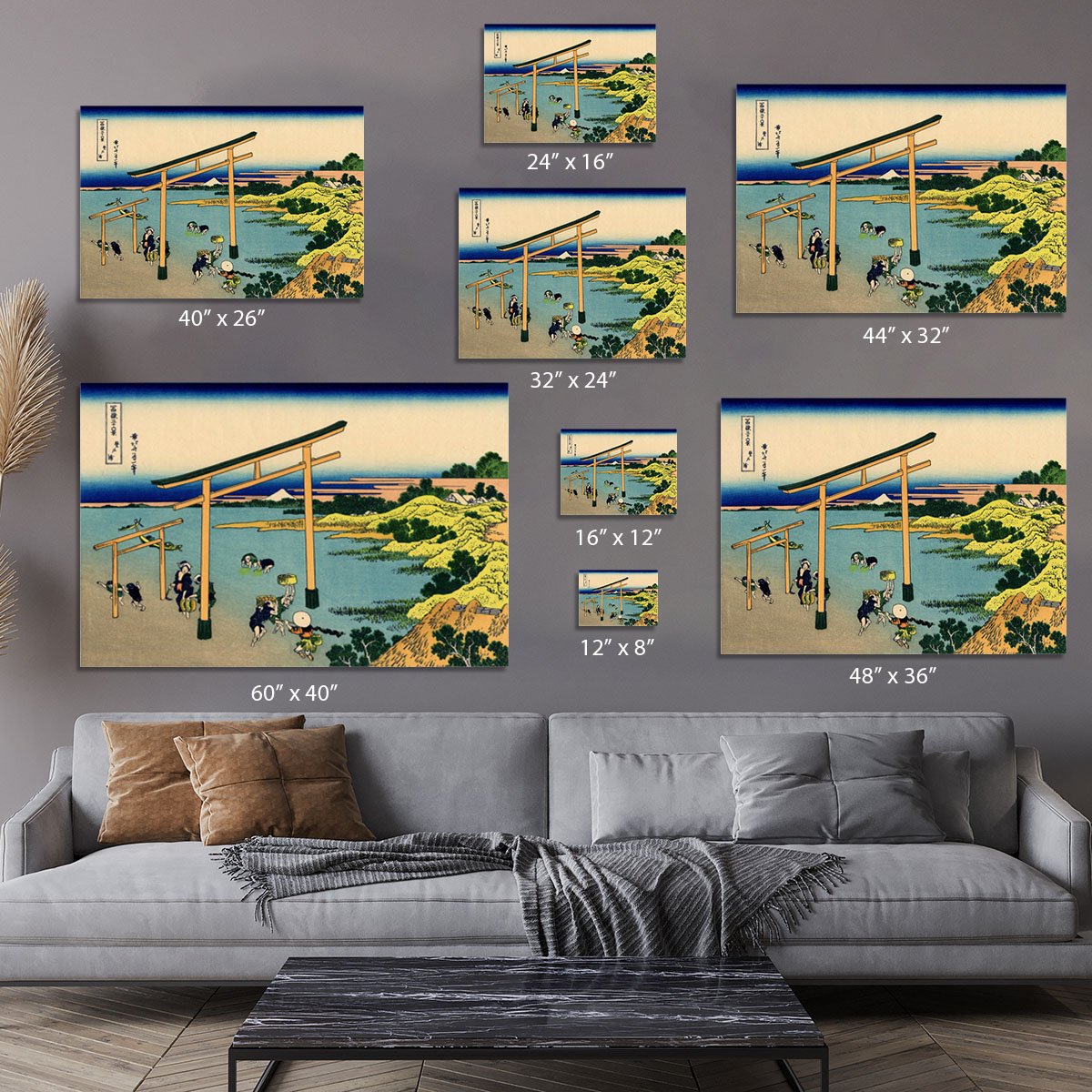 Bay of Noboto by Hokusai Canvas Print or Poster