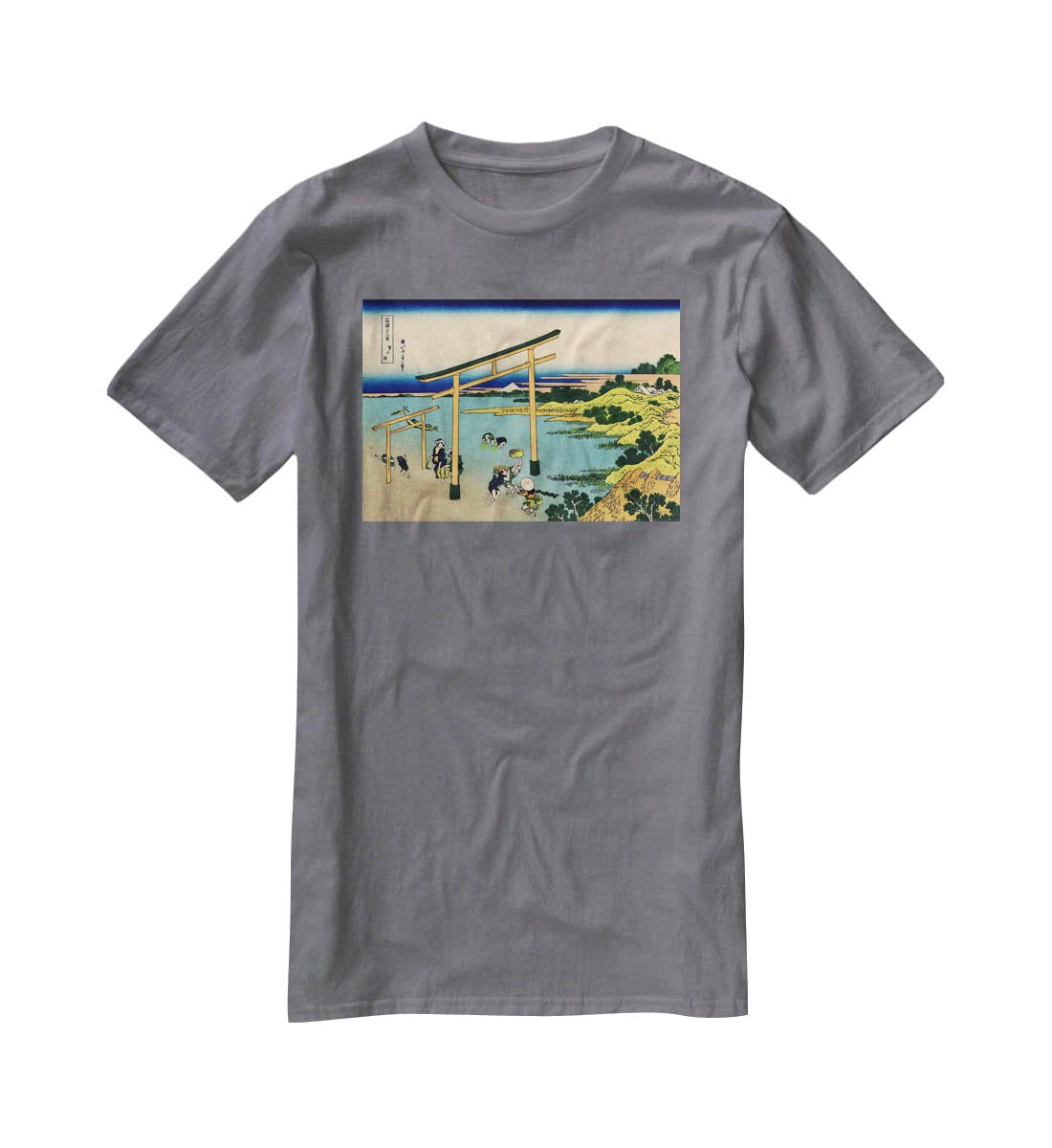 Bay of Noboto by Hokusai T-Shirt - Canvas Art Rocks - 3