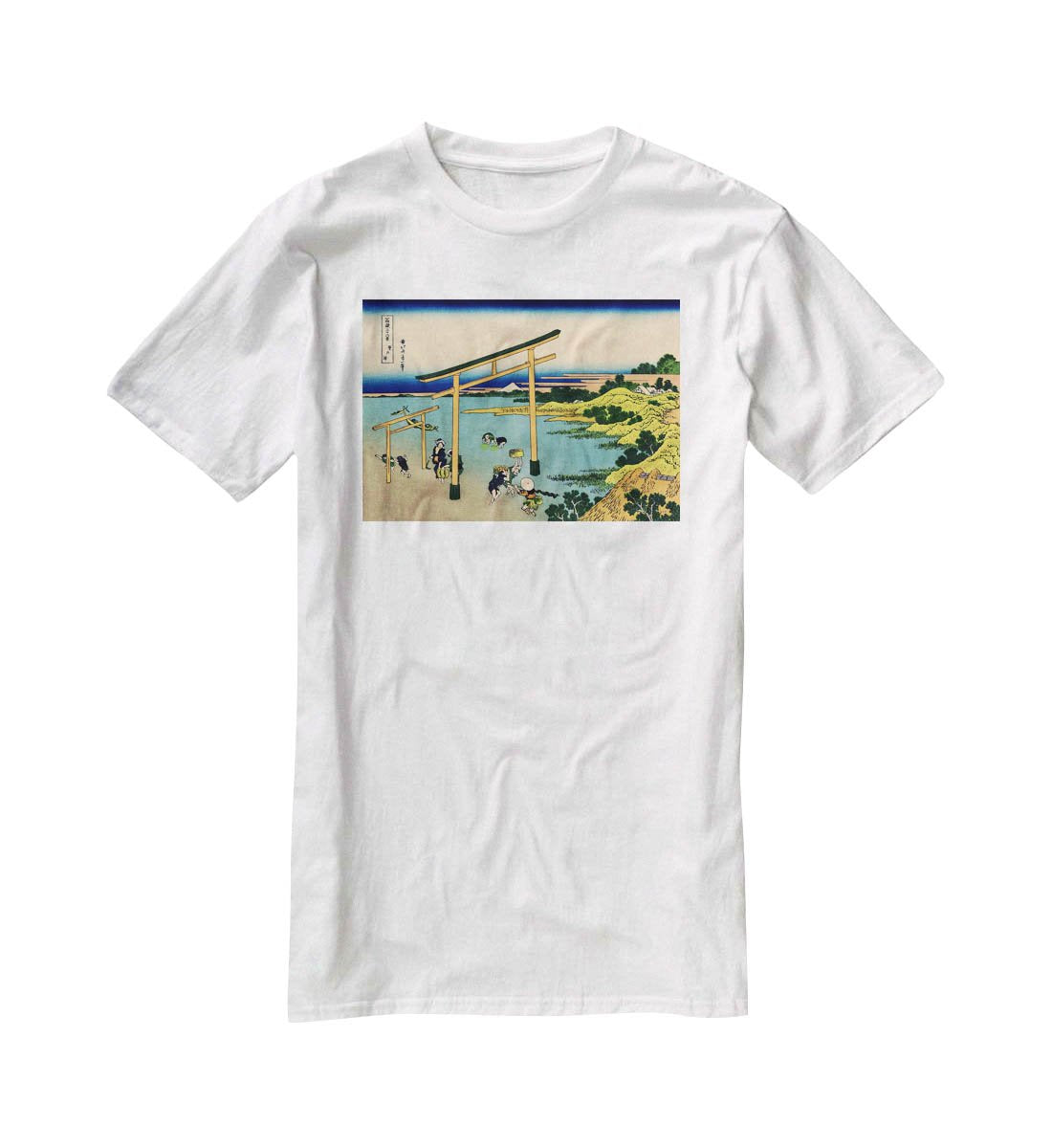 Bay of Noboto by Hokusai T-Shirt - Canvas Art Rocks - 5