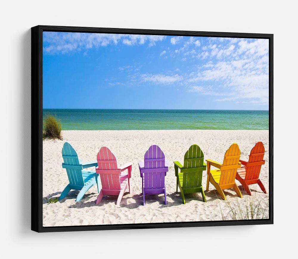 Beach Chairs on a Sun Beach HD Metal Print - Canvas Art Rocks - 6