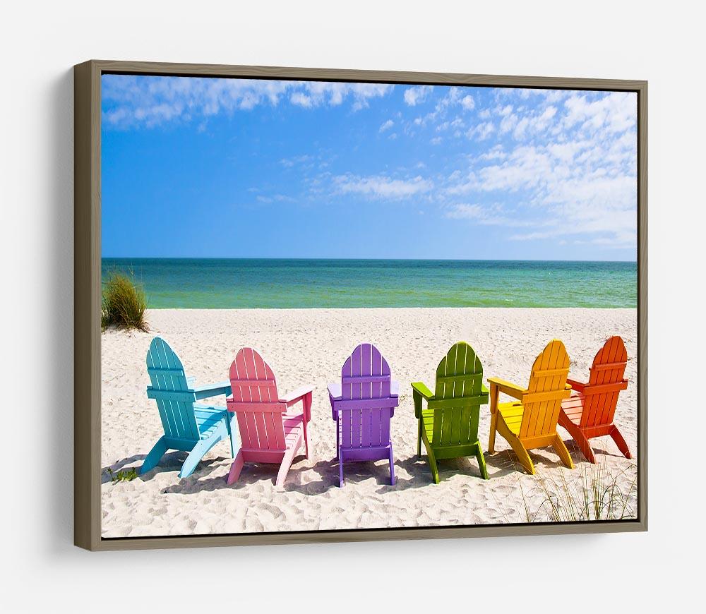 Beach Chairs on a Sun Beach HD Metal Print - Canvas Art Rocks - 10