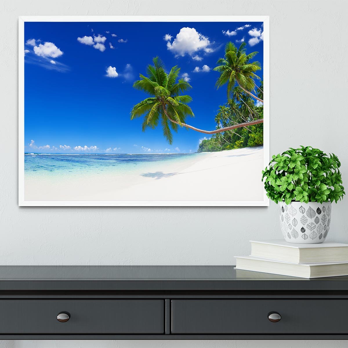 Beach Framed Print - Canvas Art Rocks -6
