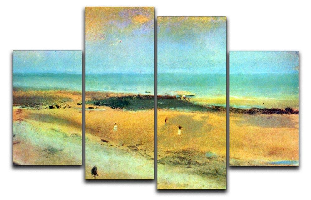 Beach at low tide 1 by Degas 4 Split Panel Canvas - Canvas Art Rocks - 1