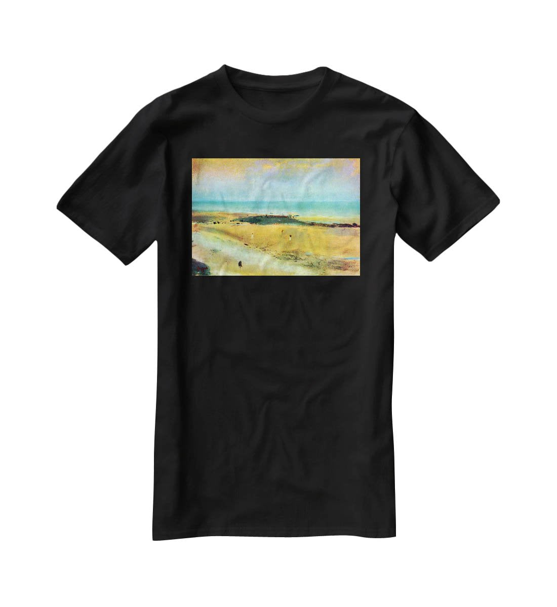 Beach at low tide 1 by Degas T-Shirt - Canvas Art Rocks - 1