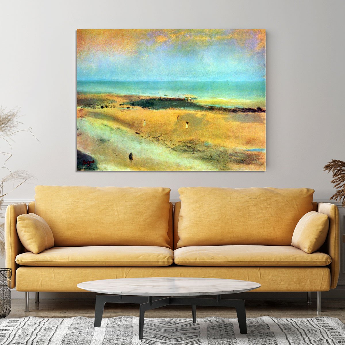 Beach at low tide 1 by Degas Canvas Print or Poster