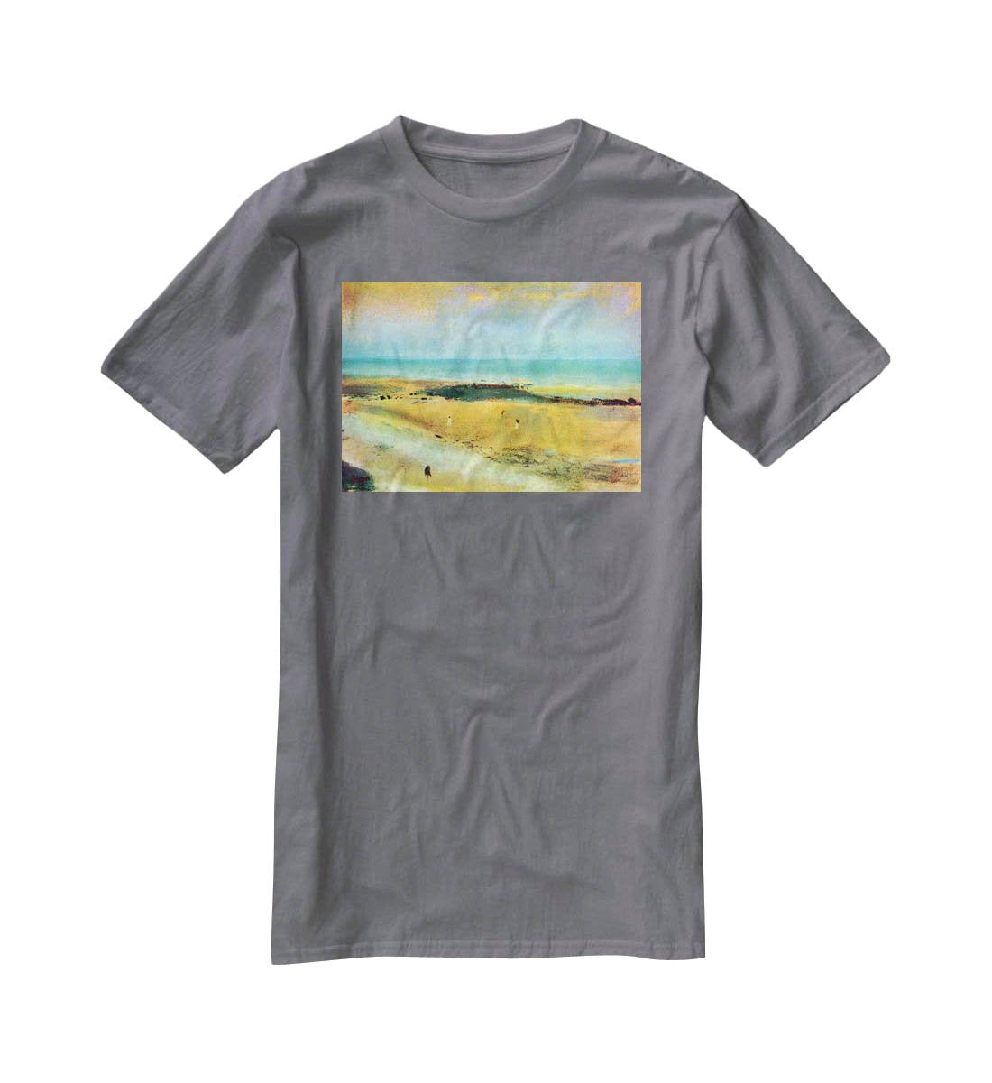 Beach at low tide 1 by Degas T-Shirt - Canvas Art Rocks - 3