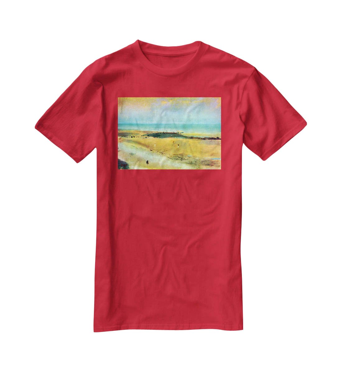 Beach at low tide 1 by Degas T-Shirt - Canvas Art Rocks - 4