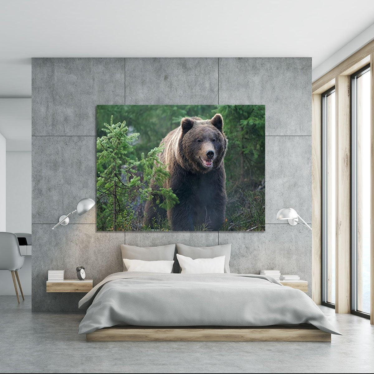 Bear in forest Canvas Print or Poster