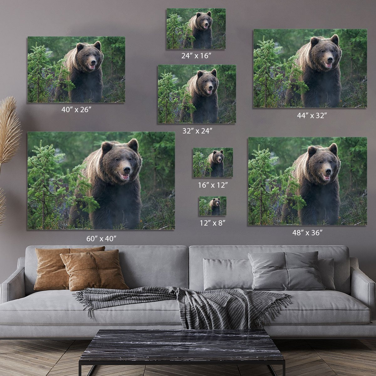 Bear in forest Canvas Print or Poster