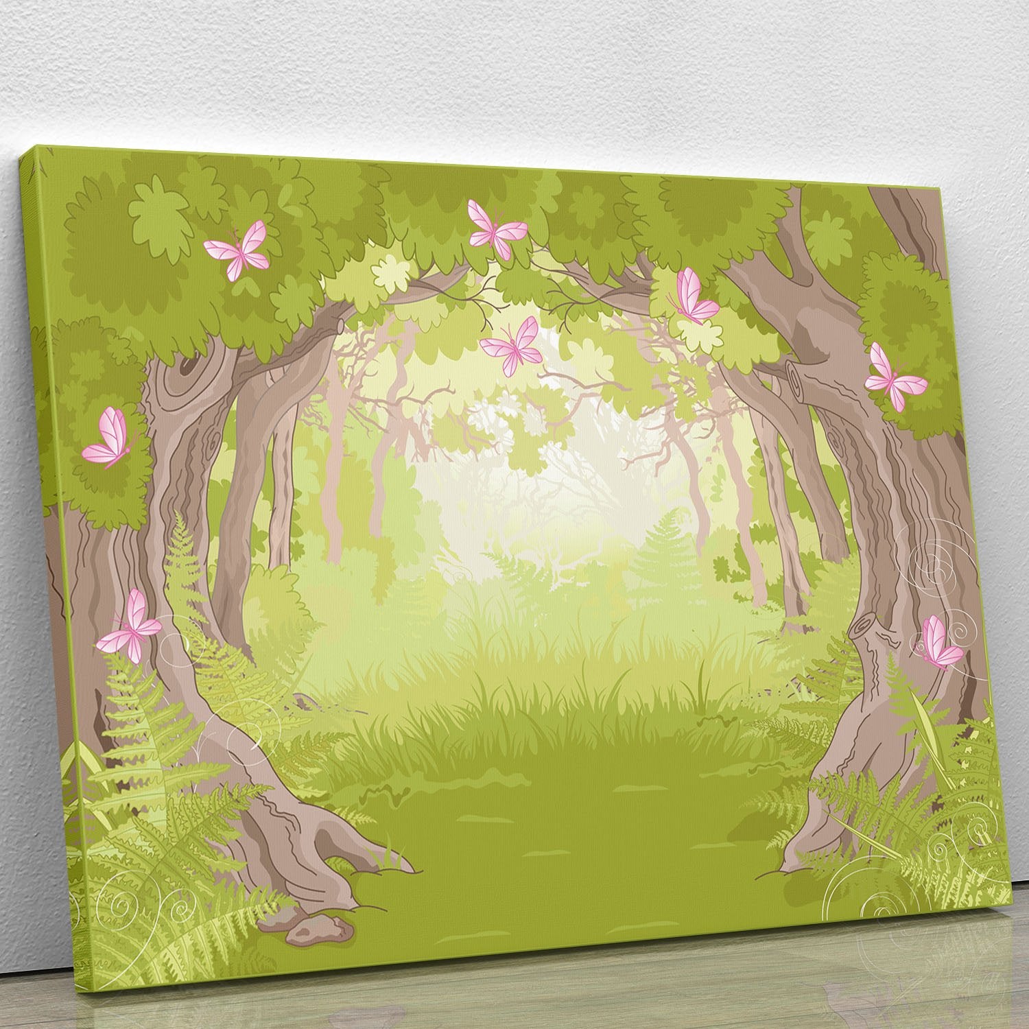 Beautiful Glade in the Magic forest Canvas Print or Poster