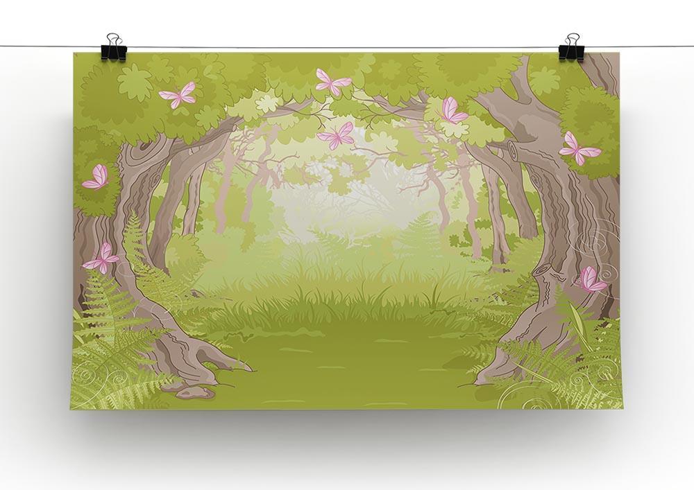 Beautiful Glade in the Magic forest Canvas Print or Poster - Canvas Art Rocks - 2