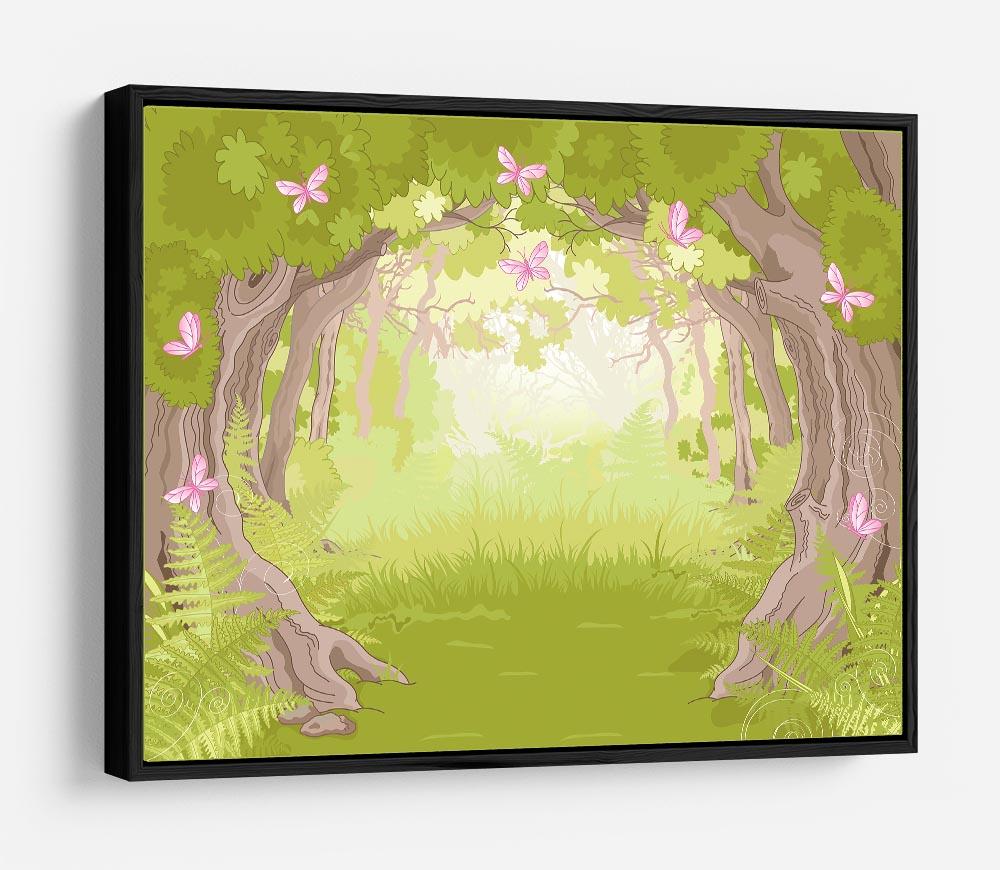 Beautiful Glade in the Magic forest HD Metal Print