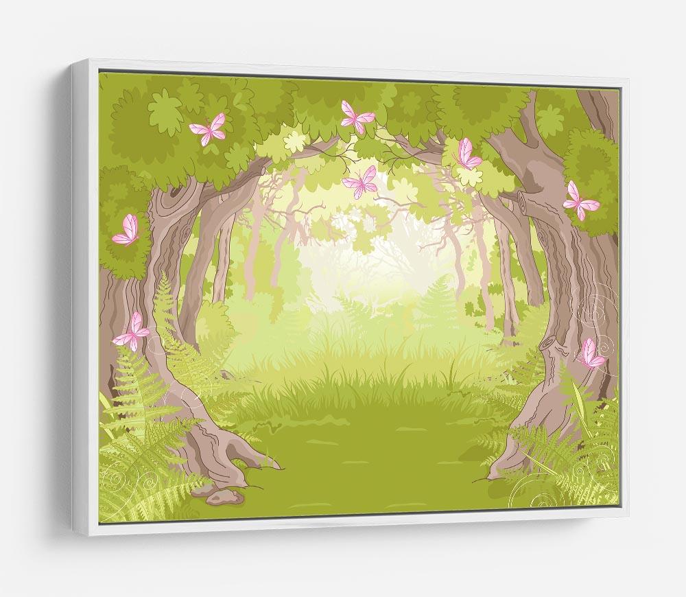 Beautiful Glade in the Magic forest HD Metal Print