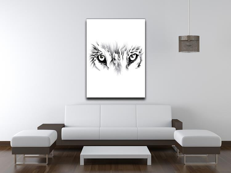 Beautiful Wolf face illustration Canvas Print or Poster - Canvas Art Rocks - 4