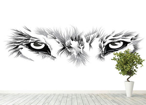 Beautiful Wolf face illustration Wall Mural Wallpaper - Canvas Art Rocks - 4