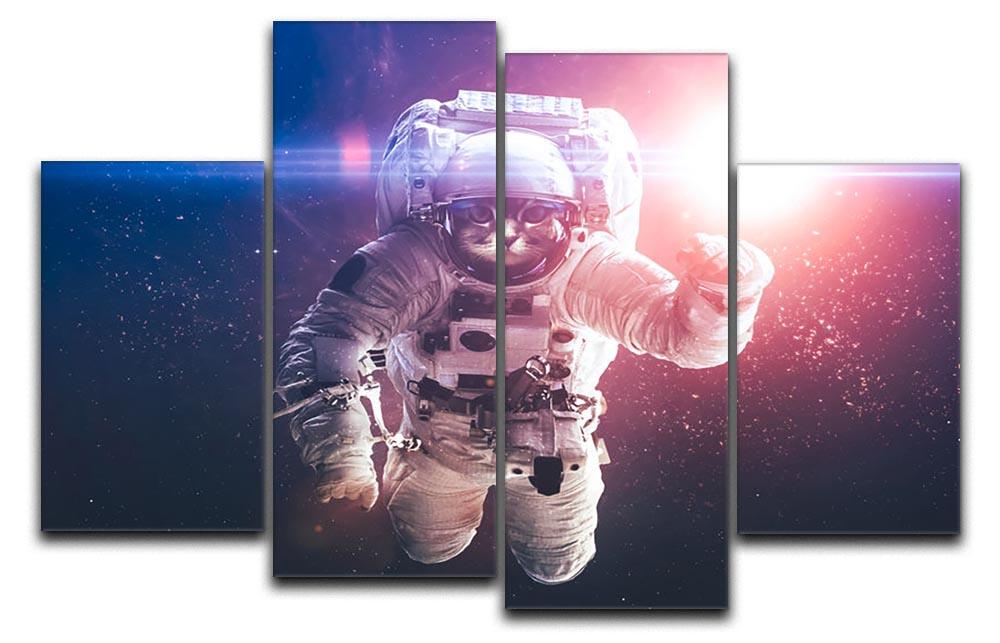 Beautiful cat in outer space 4 Split Panel Canvas - Canvas Art Rocks - 1