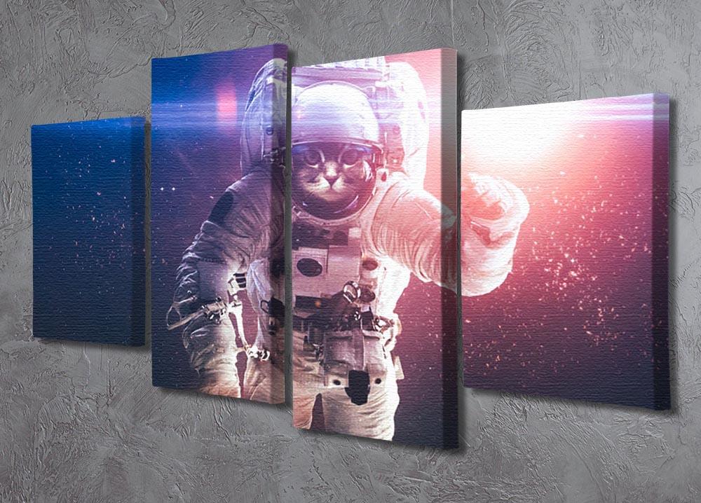 Beautiful cat in outer space 4 Split Panel Canvas - Canvas Art Rocks - 2