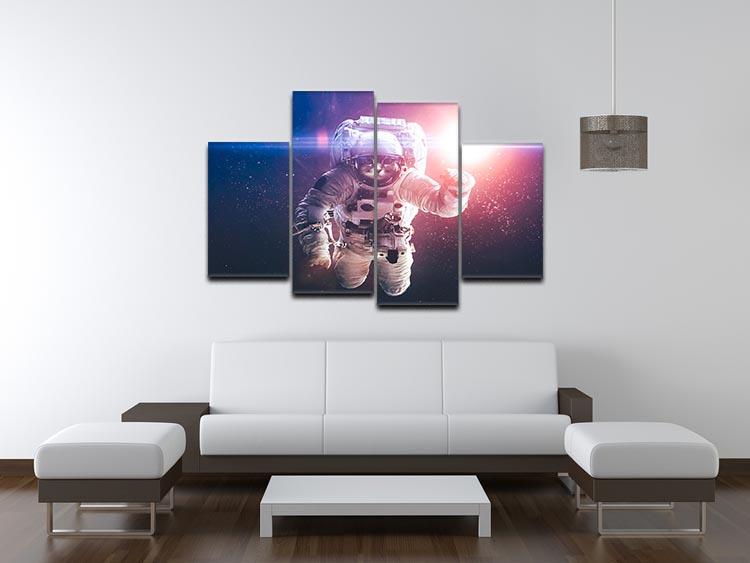 Beautiful cat in outer space 4 Split Panel Canvas - Canvas Art Rocks - 3