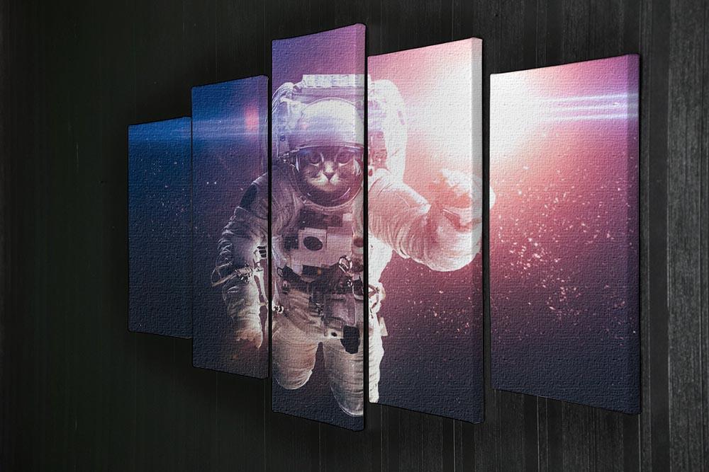 Beautiful cat in outer space 5 Split Panel Canvas - Canvas Art Rocks - 2