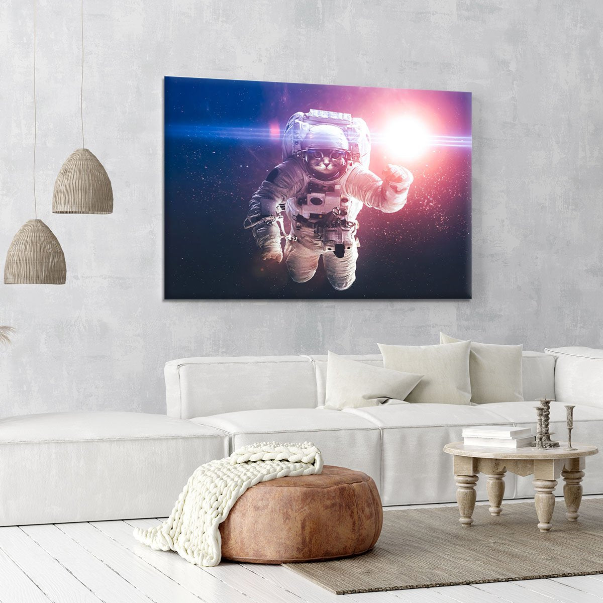 Beautiful cat in outer space Canvas Print or Poster