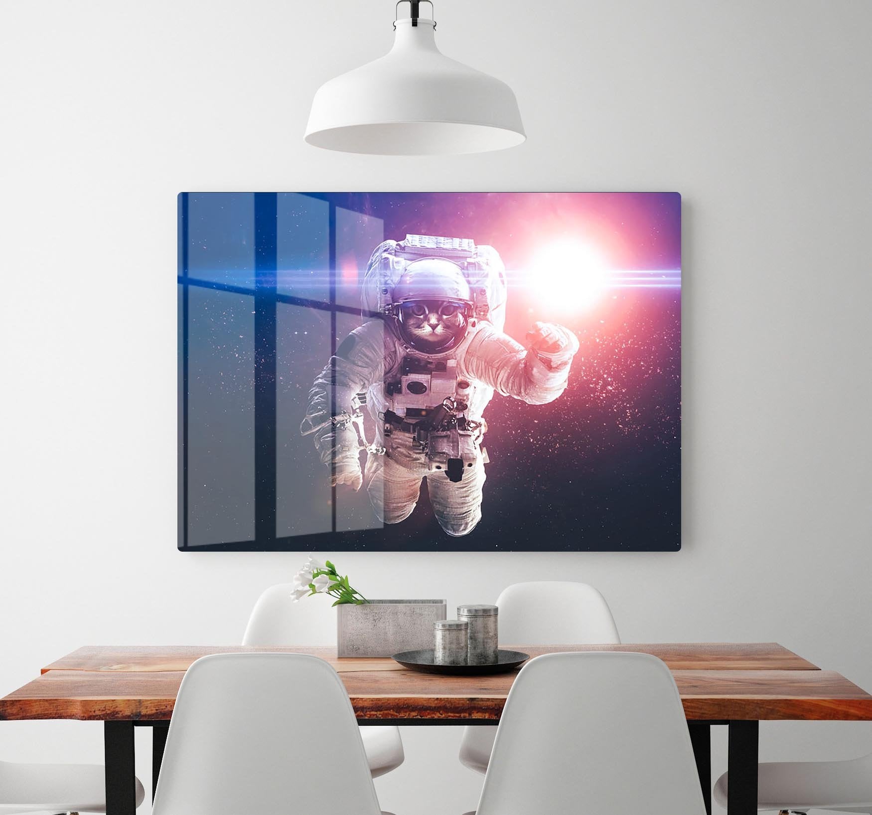 Beautiful cat in outer space HD Metal Print - Canvas Art Rocks - 2
