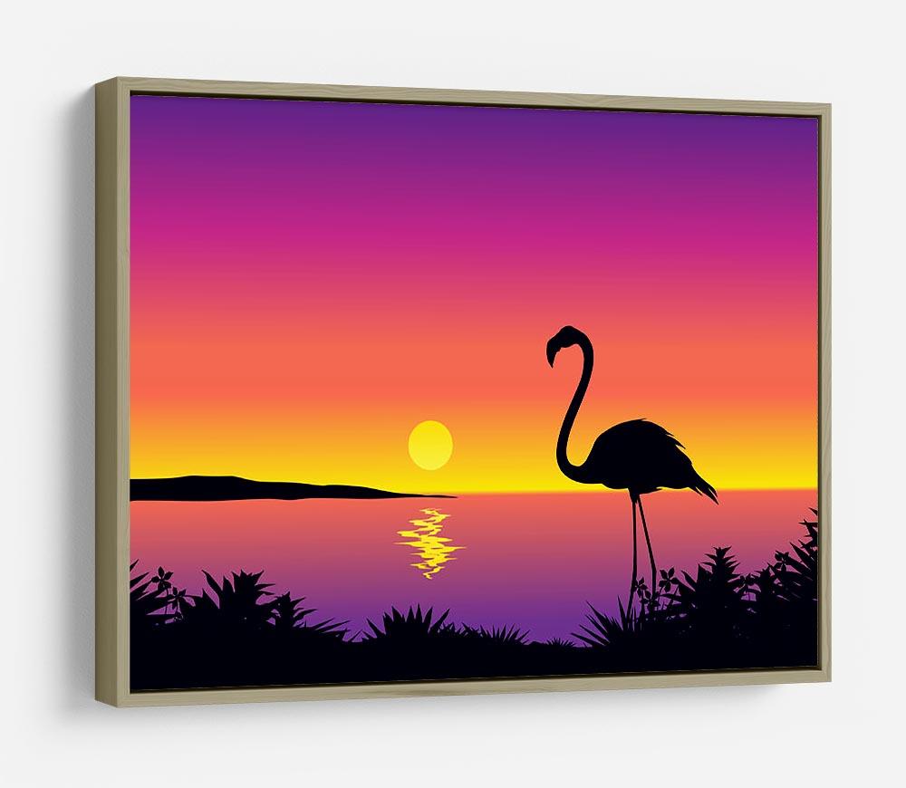 Beautiful coastline view with flamingo HD Metal Print - Canvas Art Rocks - 8