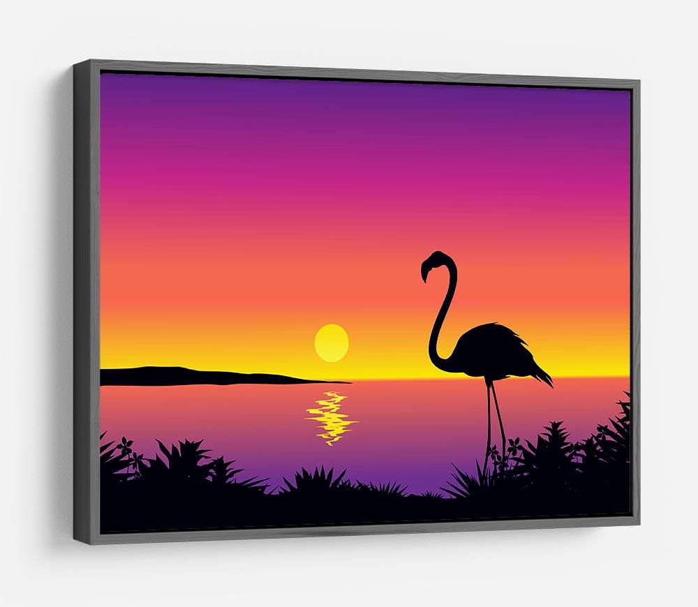 Beautiful coastline view with flamingo HD Metal Print - Canvas Art Rocks - 9