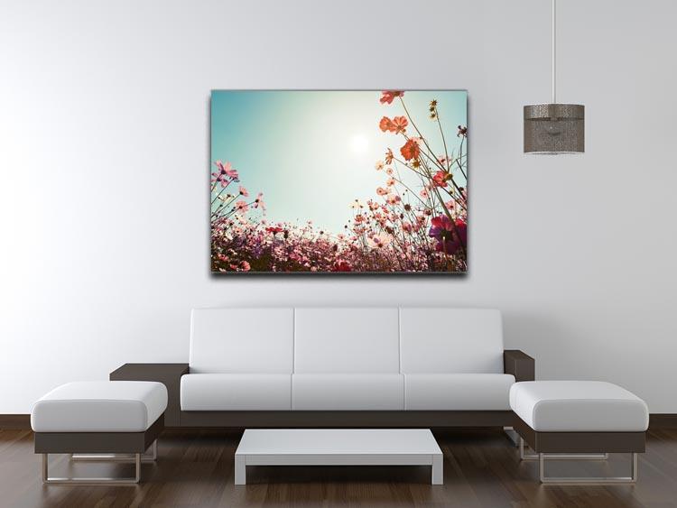 Beautiful cosmos flower field Canvas Print or Poster - Canvas Art Rocks - 4