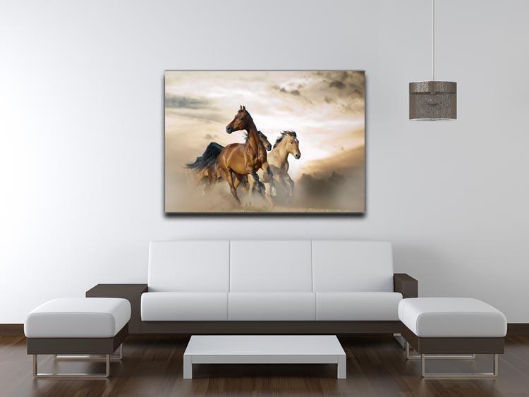 Beautiful horses of different breeds Canvas Print or Poster - Canvas Art Rocks - 4