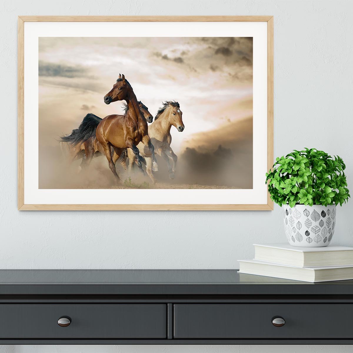 Beautiful horses of different breeds Framed Print - Canvas Art Rocks - 3