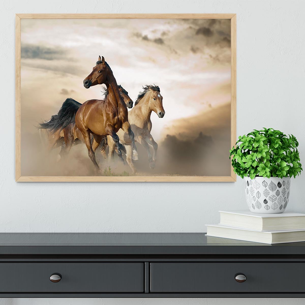 Beautiful horses of different breeds Framed Print - Canvas Art Rocks - 4